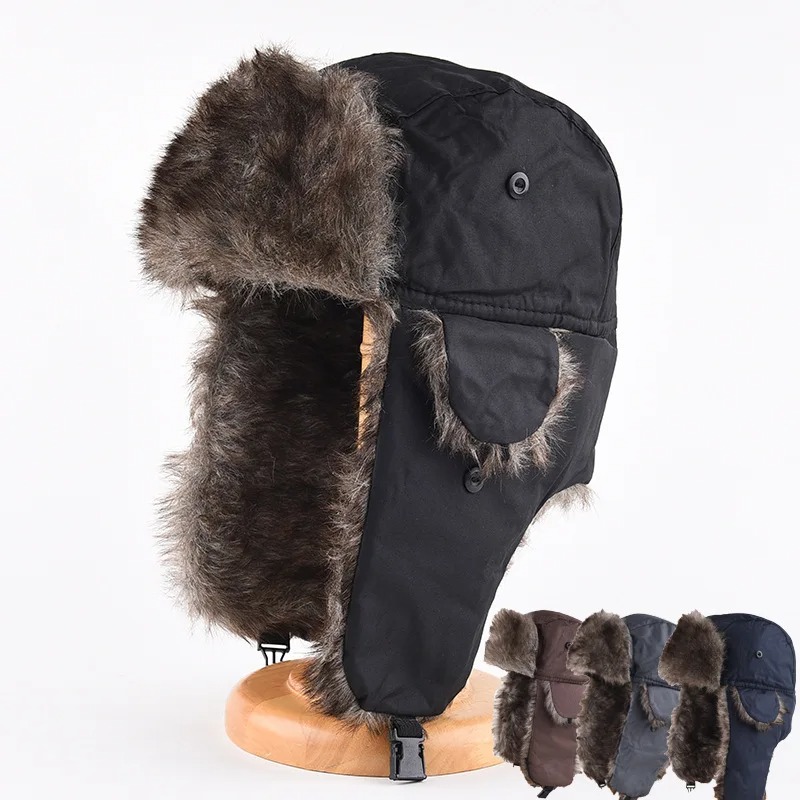 Trapper Hat Ear Flap - Erkek Kışlık Kulaklıklı Şapka, Soğuk Havalar