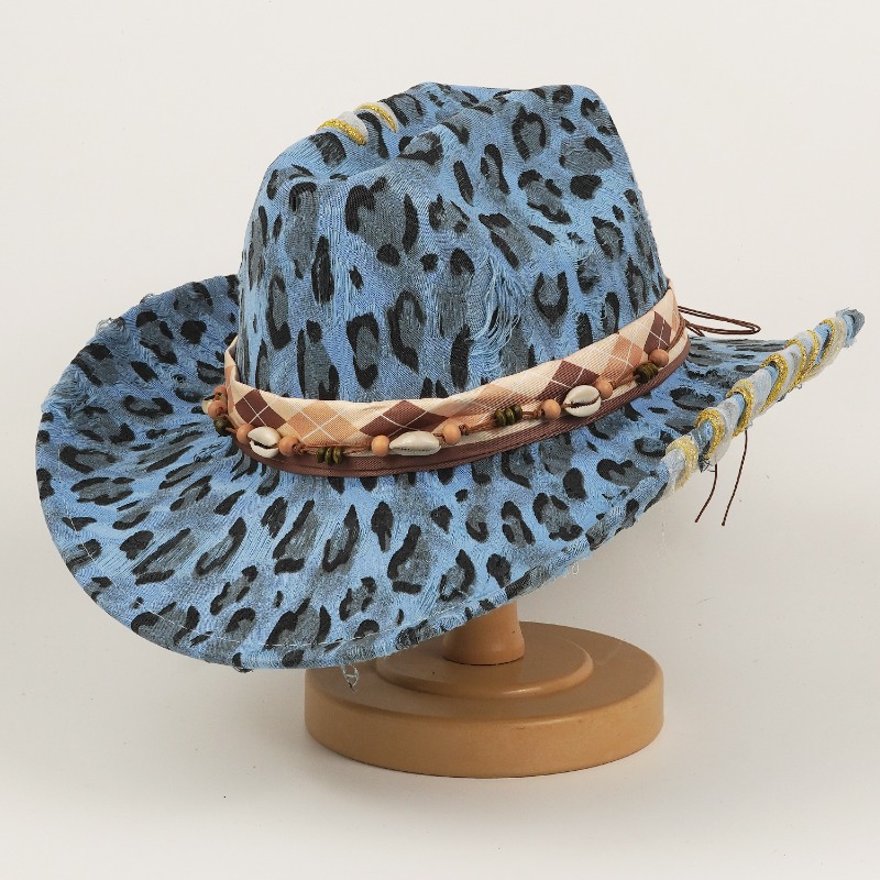 Leopar Desenli Batı Kovboy Şap - Cowboy Hat Straw incelemesi ve fiyatı